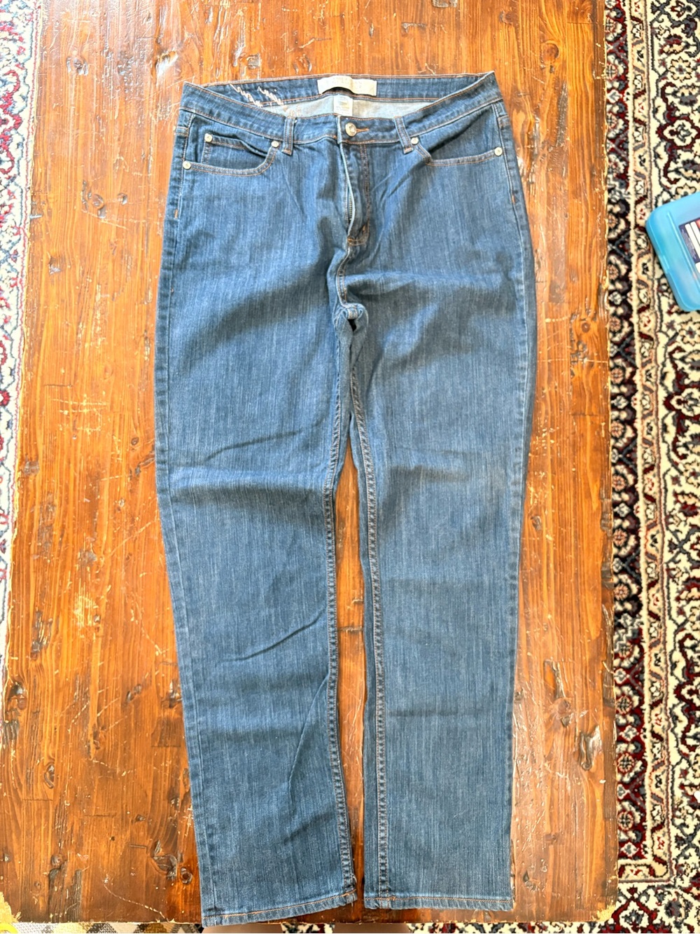 Classic Straight-Leg Blue Jeans American Glamour Badgley Mischka size 16W